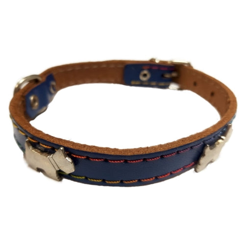 COLLAR ADORNO PERRITOS AZUL 40CM. 012403A