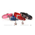 COLLAR CUERO PITON CON CORONA 20X420. AZUL DC071B