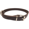 COLLAR CUERO CROMO FLOR 2435