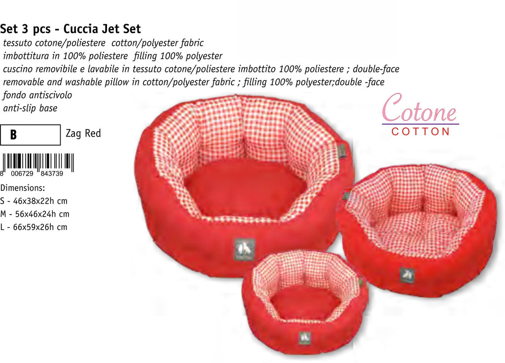 JUEGO 3 CUNAS JET SET Avangarde Rojo