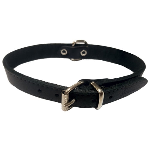 COLLAR CUERO LISO Negro 15 x 350 mm