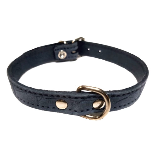 Collar de piel labrada