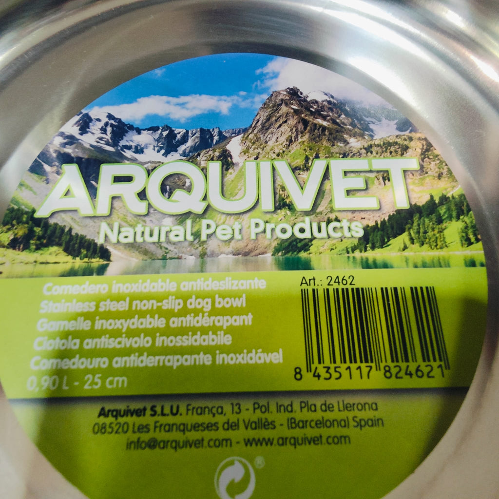 COMEDERO ACERO INOX. antideslizante 25 cm (0,90 L)